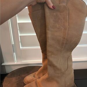 Frye Tan Knee High Leather Boots